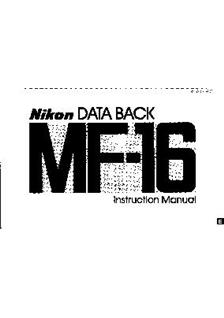 Nikon Backs - all manual. Camera Instructions.